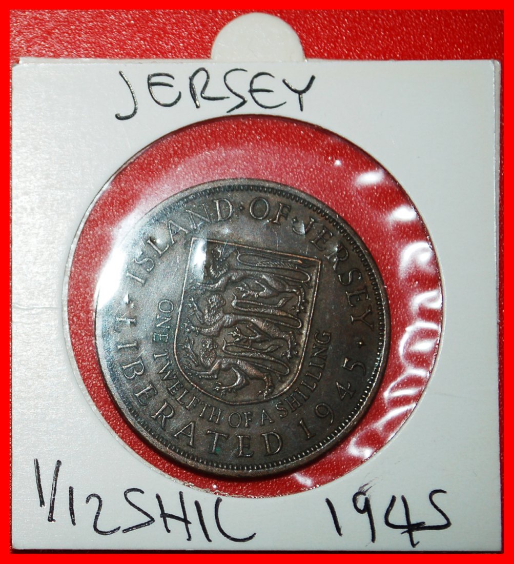  * GROSSBRITANNIEN: JERSEY ★  1/12 SHILLING 1945 (1953)! IN PACKUNG!★OHNE VORBEHALT!   