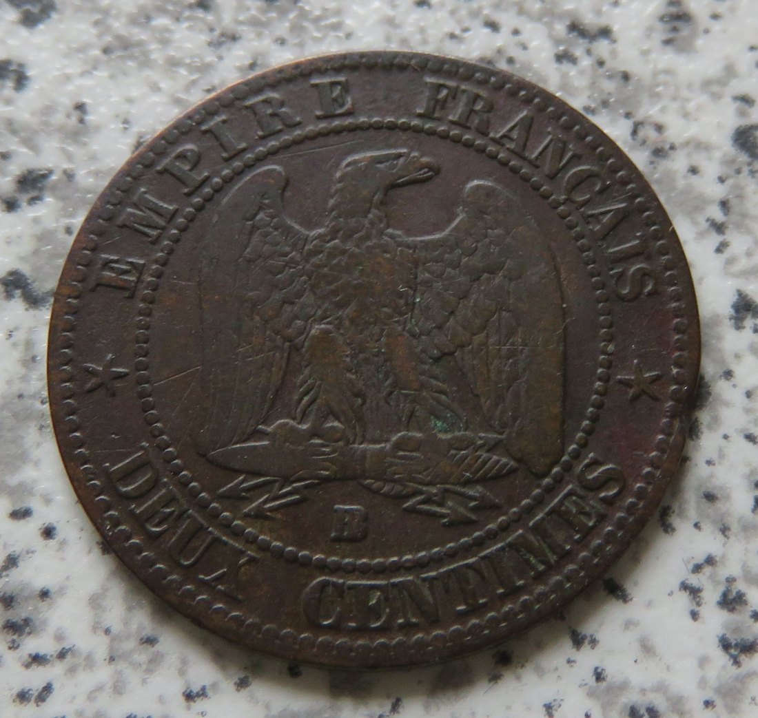  Frankreich 2 Centimes 1862 BB   