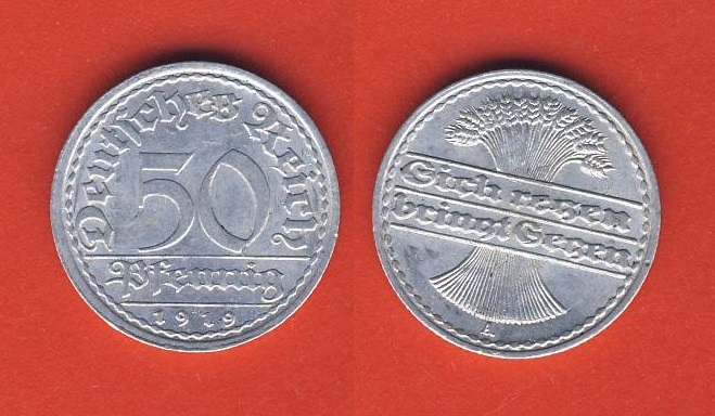  Weimar 50 Pfennig 1919 A   