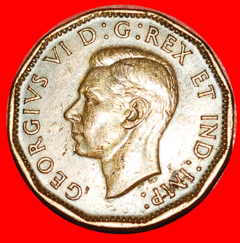  * MORSE CODE: CANADA ★ 5 CENTS 1943! GEORGE VI (1937-1952) LOW START ★ NO RESERVE!   