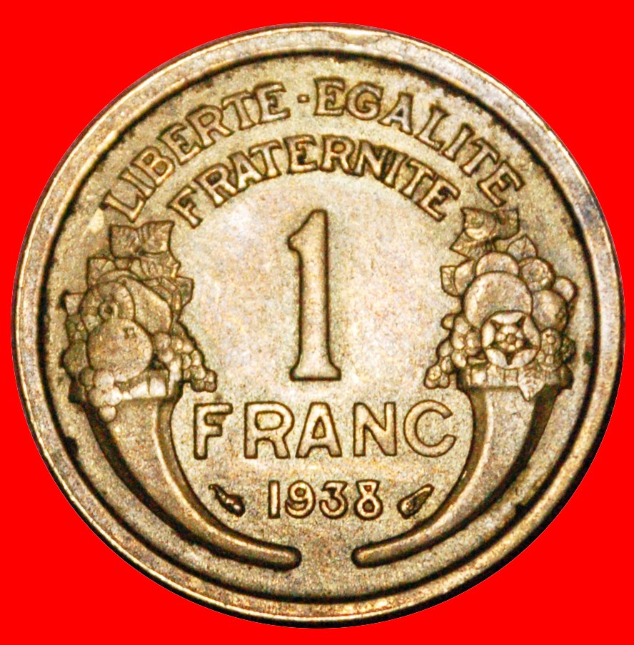  * 2 SOLD CORNUCOPIAS (1931-1941): FRANCE ★ 1 FRANC 1938 DIE 2! LOW START ★ NO RESERVE!   