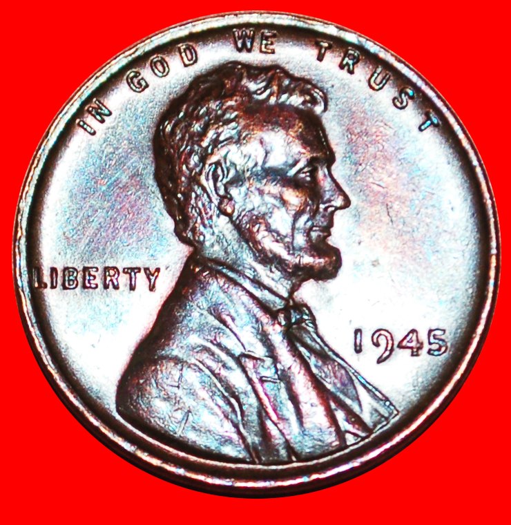  * 2 s WHEAT PENNY (1909-1958): USA★1 CENT 1945 DISCOVERY UNPUBLISHED!★LOW START ★ NO RESERVE!   