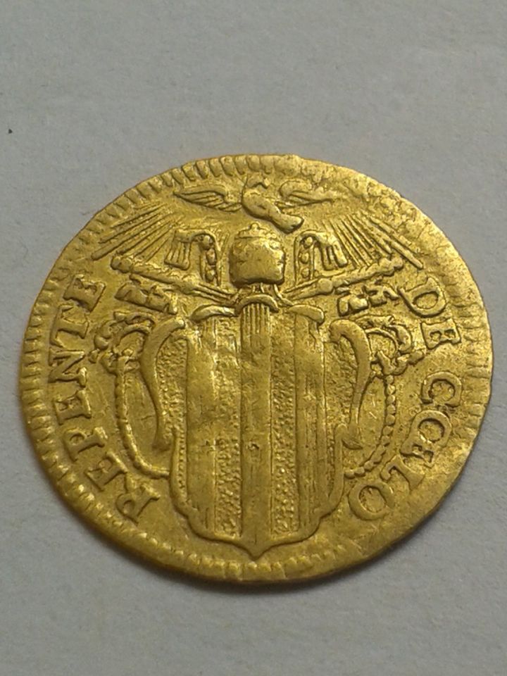  Original 1/2 Zecchine Vatikan Papst Benedikt XIV. ca. 1,7g Gold mezzo zecchino papal states   