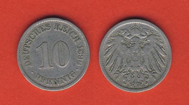  Kaiserreich 10 Pfennig 1898 A   