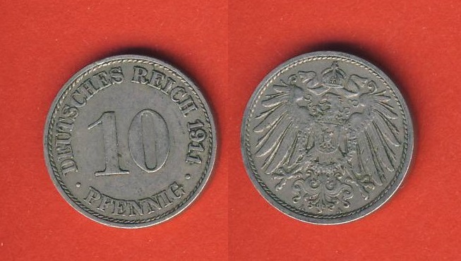  Kaiserreich 10 Pfennig 1911 A   