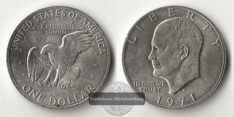  USA,  1 Dollar  1971  Eisenhower Dollar    FM-Frankfurt   