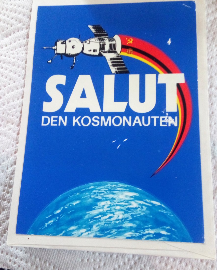  Numisbrief gemeinsamer Weltraumflug mit 10 Mark DDR 1978 mit Sojus Bordstempel und Salutkarte RAR   