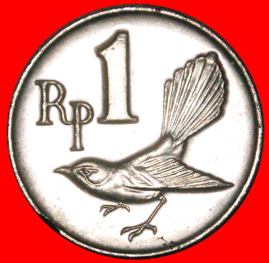 * BIRD: INDONESIA ★ 1 RUPIAH 1970 UNC MINT LUSTRE! LOW START ★ NO RESERVE!