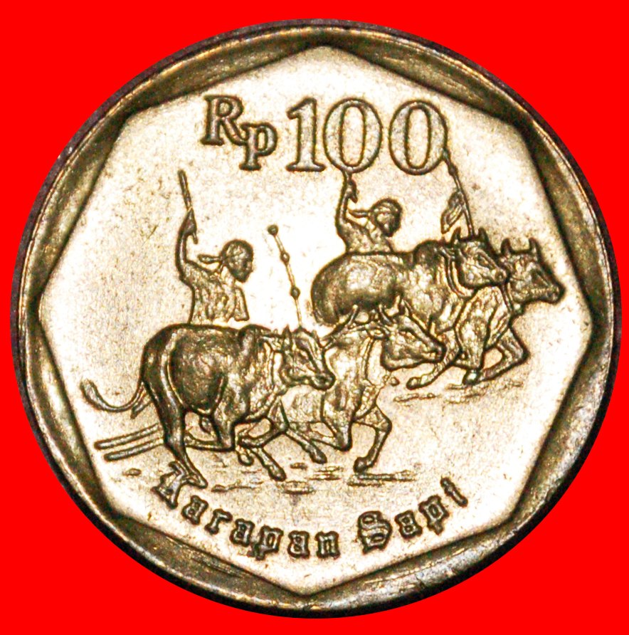 * GARUDA UND STIER (1991-1998): INDONESIEN ★ 100 RUPIAH 1998 uSTG STEMPELGLANZ! OHNE VORBEHALT!   