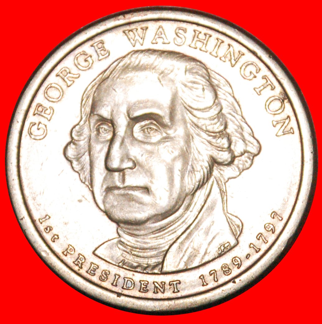  * NO PLAIN EDGE: USA ★ 1 DOLLAR 2007P WASHINGTON (1789-1797)!★LOW START ★ NO RESERVE!   