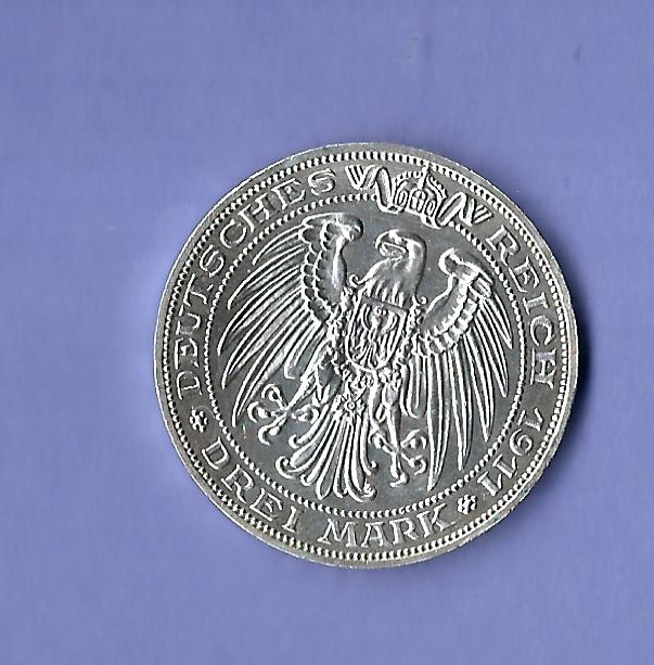  3 Mark Preussen Uni Brslau -st Golden Gate Münzenankauf Koblenz Frank Maurer X285   