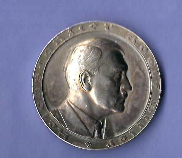  Germany, Third Reich 1933 NSDAP Hitler Medal RR Golden Gate Münzenankauf Koblenz Frank Maurer X300   