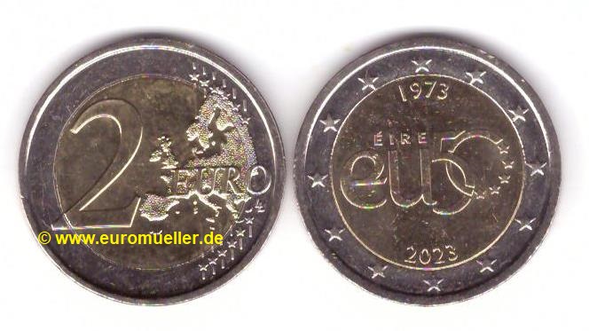 Irland 2 Euro Gedenkmünze 2023...EU-Beitritt   