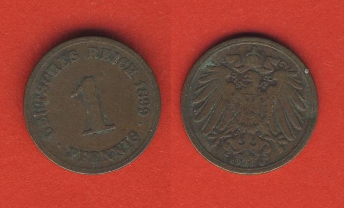  Kaiserreich 1 Pfennig 1899 A   