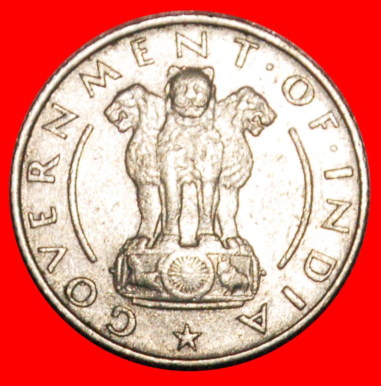  * KALKUTTA (1950-1956): INDIEN ★ 1/4 RUPEE = 4 ANNA 1951 LÖWEN!★OHNE VORBEHALT!   