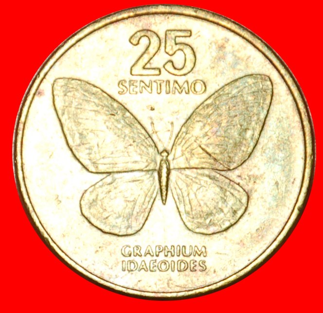 * SCHMETTERLING (1991-1994): PHILIPPINEN ★ 25 SENTIMO 1993 UNGEWÖHNLICH! ★OHNE VORBEHALT!