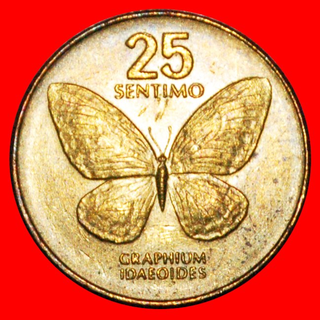  * SCHMETTERLING (1991-1994): PHILIPPINEN ★ 25 SENTIMO 1994 UNGEWÖHNLICH! STG ★OHNE VORBEHALT!   