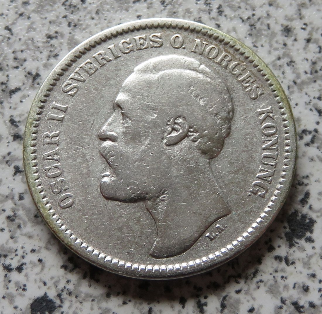  Schweden 2 Kronor 1876 E.B.   