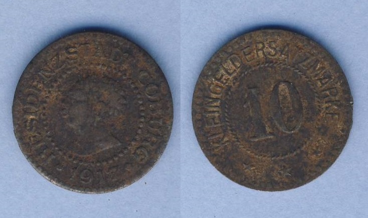  Coburg 10 Pfennig 1917   