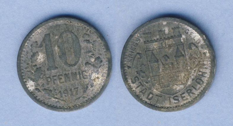  Iserlohn 10 Pfennig 1917   