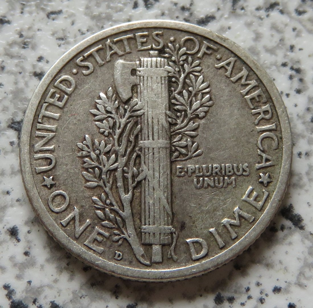  USA Dime 1918 D / 10 Cents 1918 D   