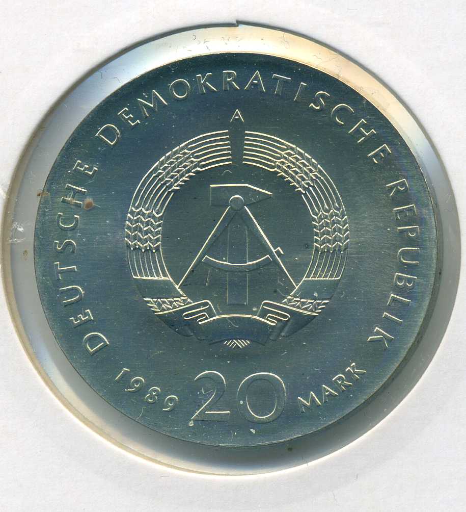  20 Mark 1989 Müntzer stempelglanz   