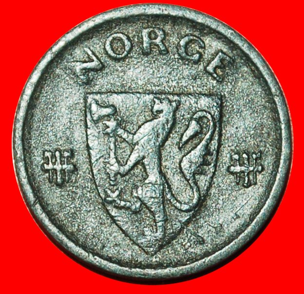  * 2 VERKAUFT DEUTSCHLAND (1941-1945): NORWEGEN ★ 10 OERE 1943 UNGEWÖHNLICH!★OHNE VORBEHALT!   