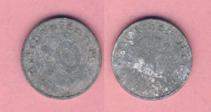  Drittes Reich 10 Reichspfennig 1940 G   