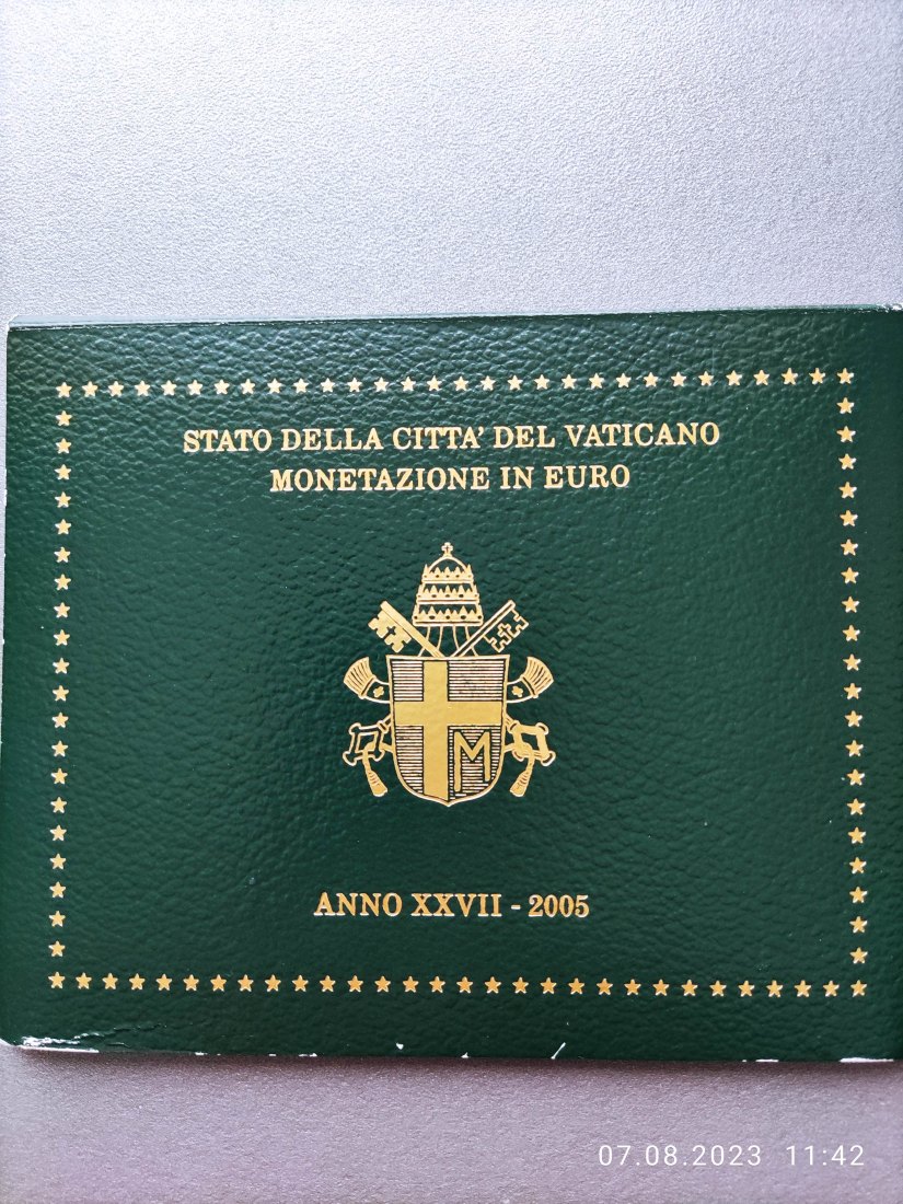  Vatikan Kms 2005 im grünen Original Klappfolder   