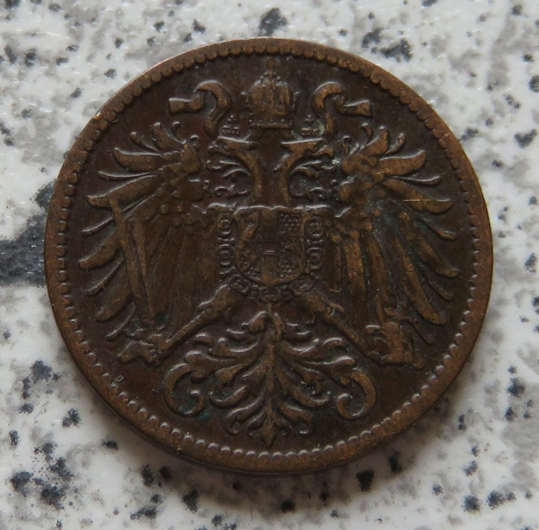  Österreich K & K 2 Heller 1898   