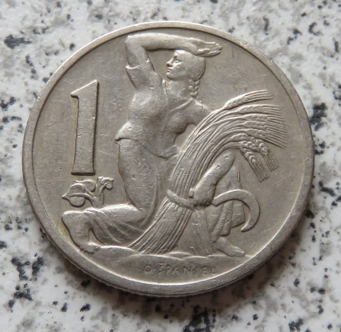  Tschechoslowakei 1 Koruna 1924   