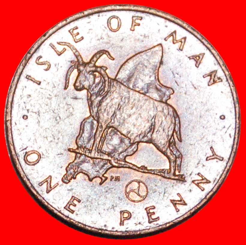 * GROSSBRITANNIEN (1976-1979):INSEL MAN★1 PENNY 1979AB SCHAF★ELISABETH II. 1953-2022★OHNE VORBEHALT!