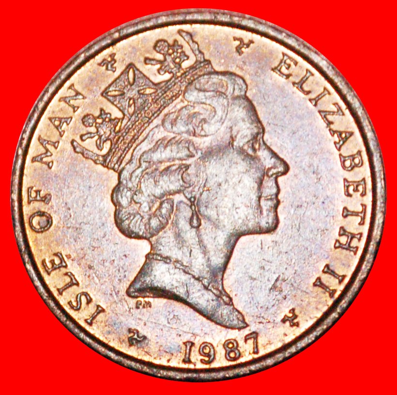  * GREAT BRITAIN 1985-1987: ISLE OF MAN★1 PENNY 1987AB★ELIZABETH II 1953-2023★LOW START ★ NO RESERVE!   