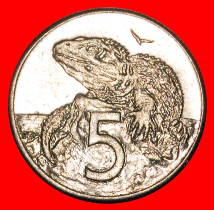 * GROSSBRITANNIEN 1986-1998: NEUSEELAND★5 CENT 1987 STEMPLE D★ELIABETH II. 1953-2022★OHNE VORBEHALT!