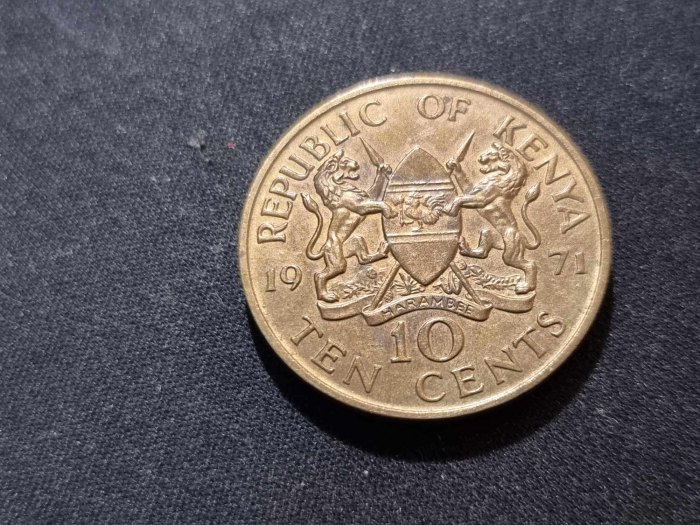  Kenia 10 Cents 1971 Umlauf   