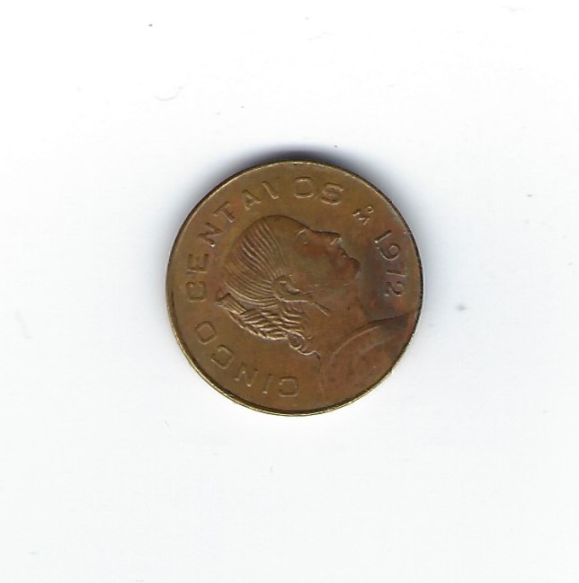  Mexiko 5 Centavos 1972   