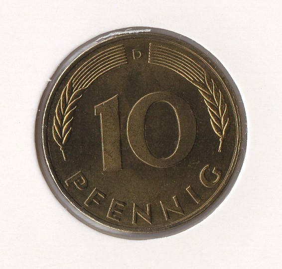  BRD 10 Pfennig 1990 -D- vz / unc.   