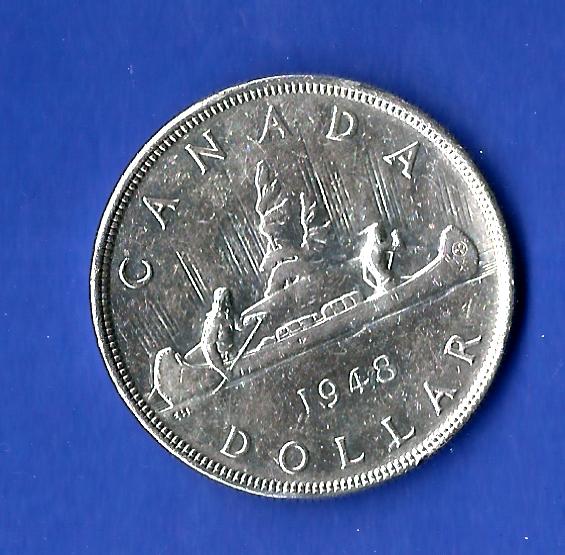  Kanada 1 Dollar 1948 RRR Silber Golden Gate Münzenankauf Frank Maurer Koblenz X360   