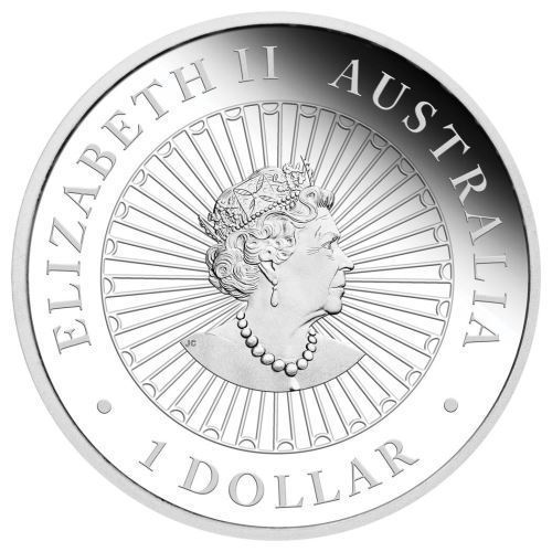  1 $ Dollar Lunar Ox - Ochse Opal Australien 1 oz Silber PP 2021   