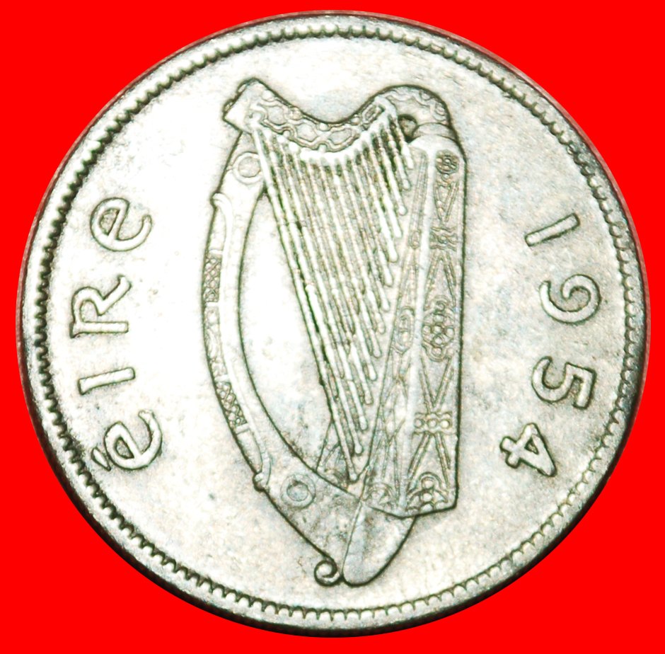  * GROSSBRITANNIEN (1951-1968): IRLAND ★ 1 SHILLING 1954 STIER!★OHNE VORBEHALT!   