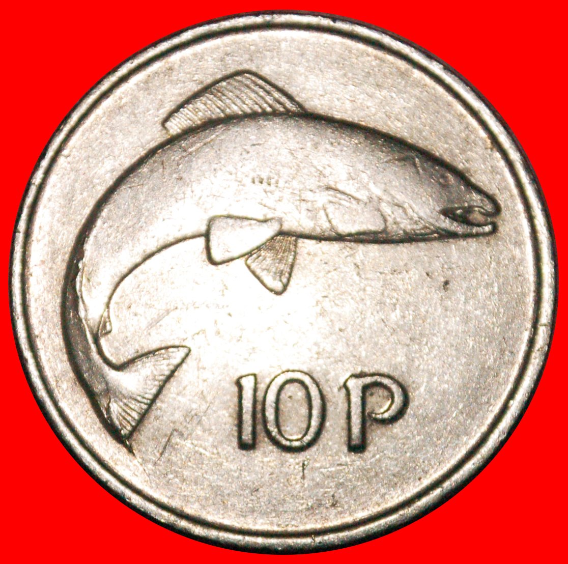  * FISCH (1969-1986): IRLAND ★ 10 PENCE 1980!★OHNE VORBEHALT!   