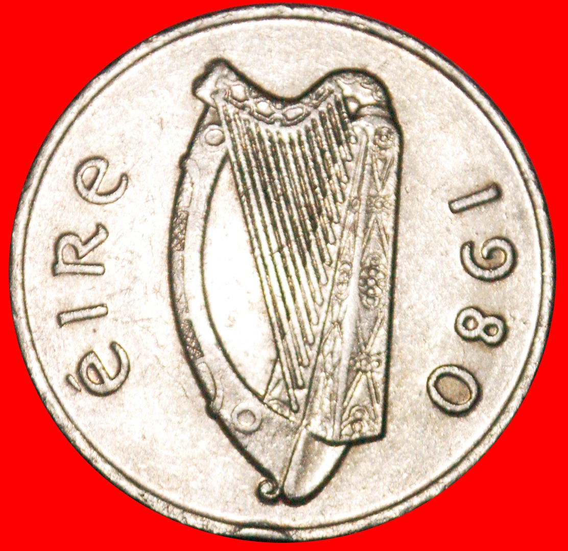  * FISCH (1969-1986): IRLAND ★ 10 PENCE 1980!★OHNE VORBEHALT!   