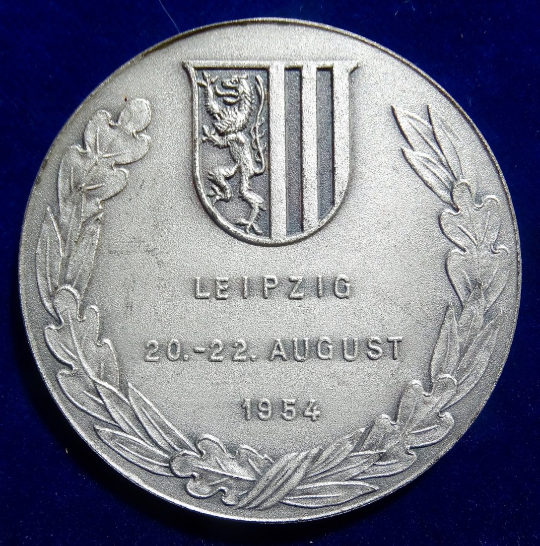  Leipzig 1954 Medaille 1. Deutsches Turn- und Sportfest   