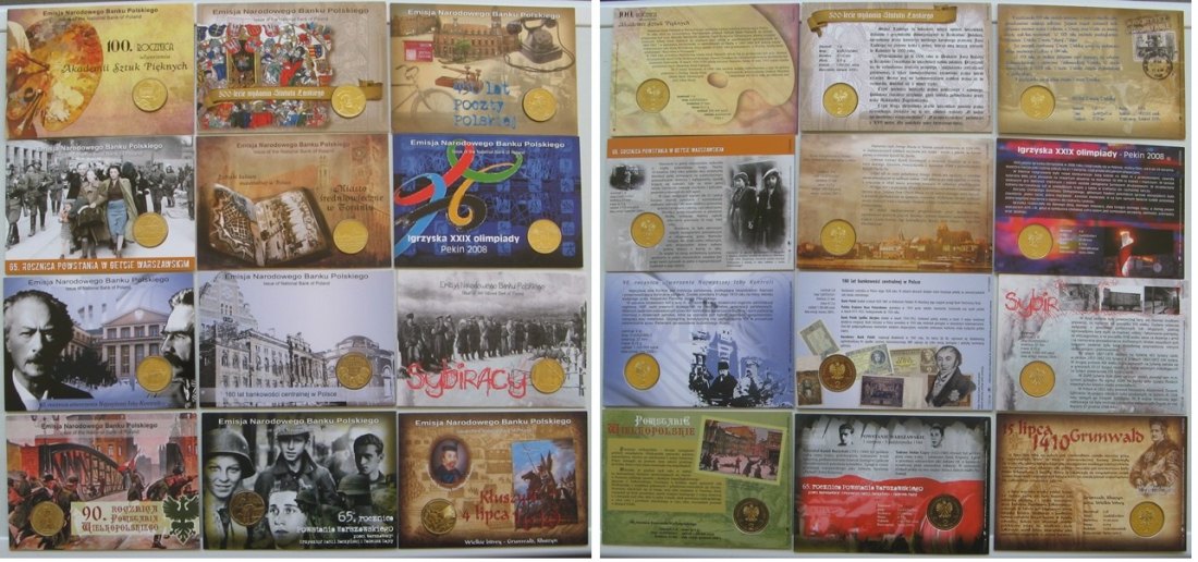  2004-2010,Poland, set 12 pcs blisters with 2 Złoty commemorative coins   