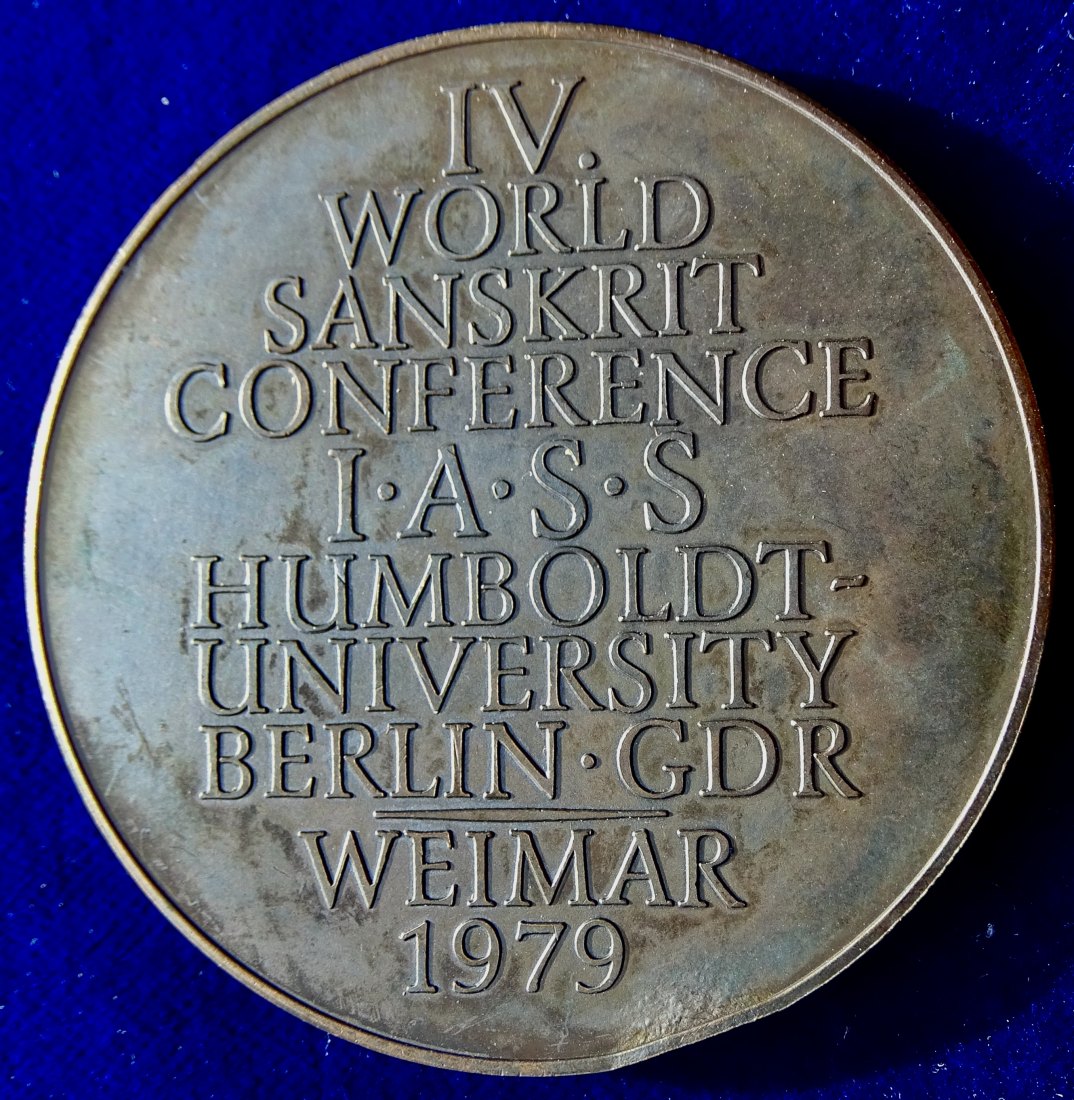  Weimar 1979 Humboldt Universität Berlin Medaille zur 4. Welt Sanskrit Konferenz   
