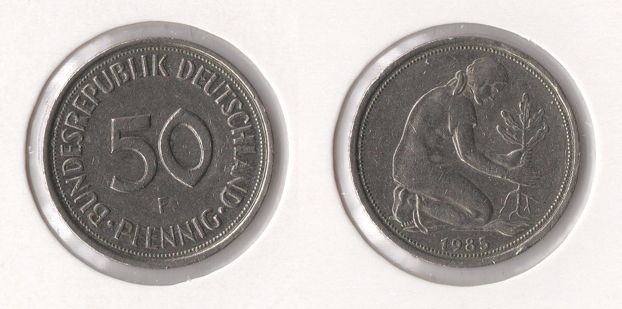  BRD 50 Pfennig 1985 F ss   