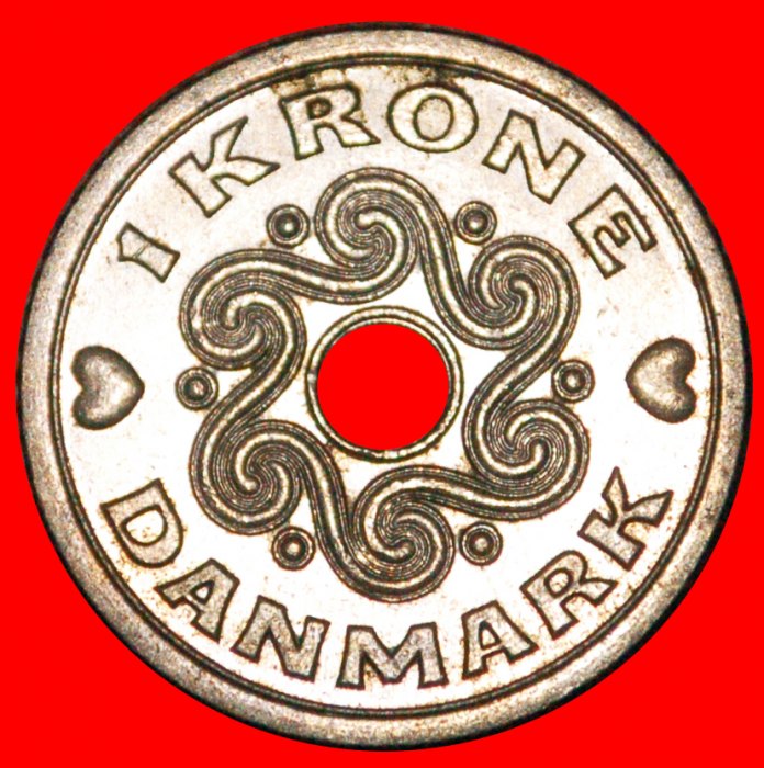  * HERZEN (1992-2023): DÄNEMARK ★ 1 KRONE 1992! ★OHNE VORBEHALT!   