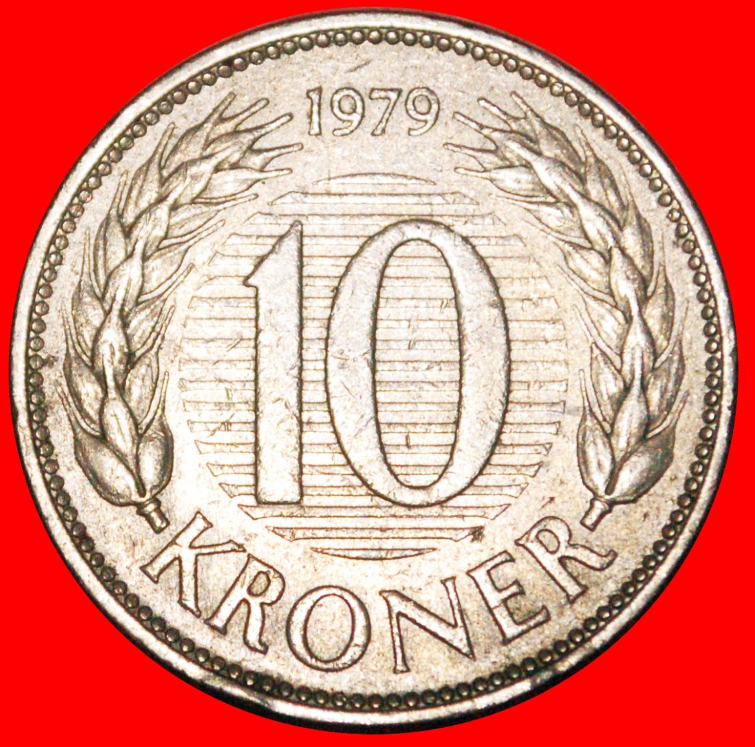 * WHEAT EARS (1979-1988)★ DENMARK ★ 10 CROWNS 1979! MARGRETHE II (1972-) LOW START ★ NO RESERVE!