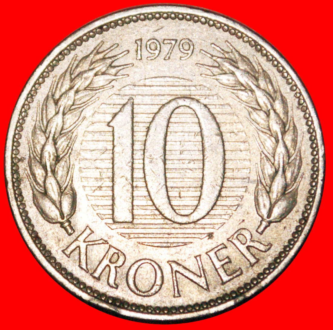  * WEIZENÄHREN (1979-1988)★ DÄNEMARK ★ 10 KRONER 1979! MARGRETHE II. (1972-) ★OHNE VORBEHALT!   