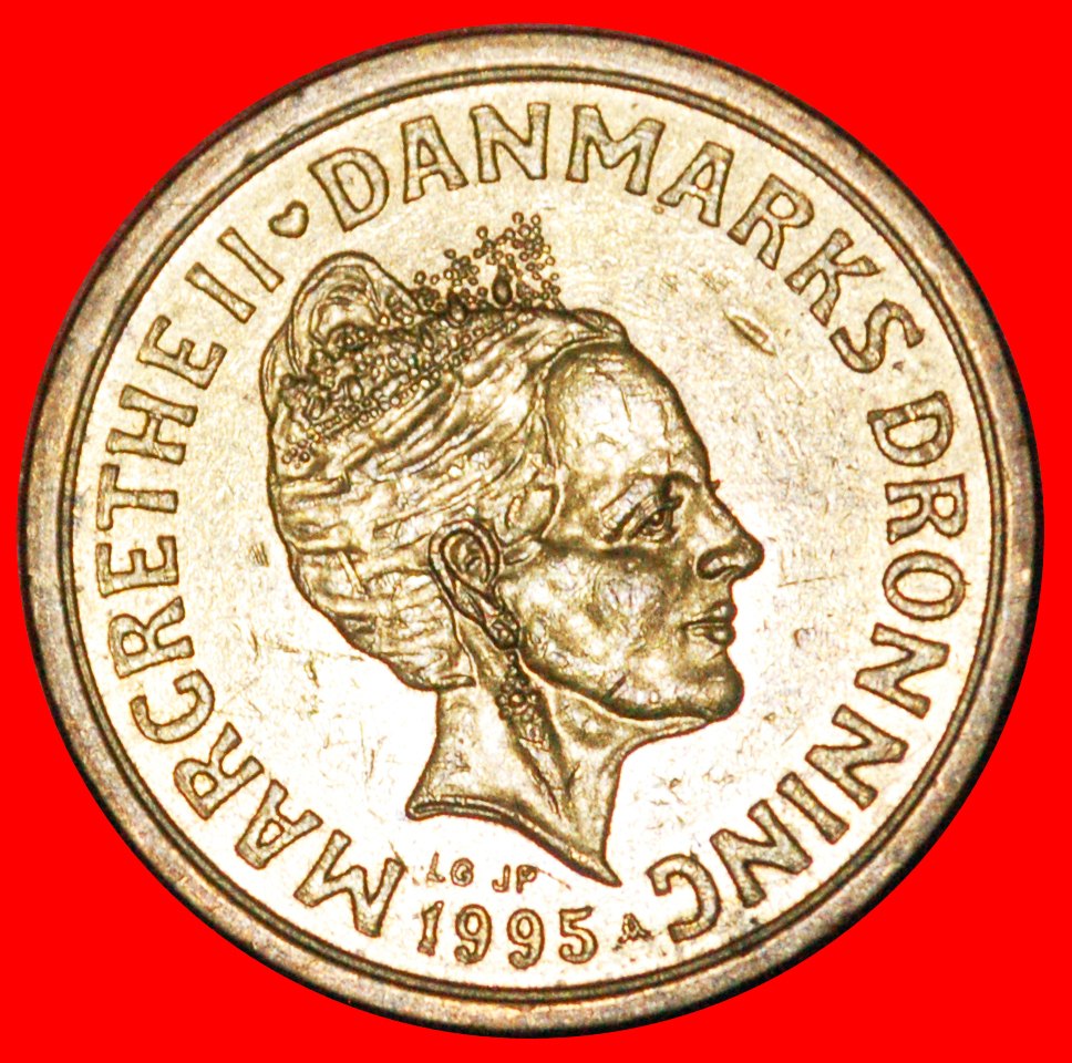  * DAS 3. BILDNIS (1994-1999): DÄNEMARK★10 KRONER 1995 STEMPEL B! MARGRETHE II. 1972-★OHNE VORBEHALT!   